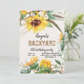 Rustic Lights Achtertuin Kind Verjaardagsfeest Kaart (Staand voorkant)