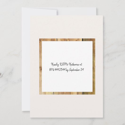 Rustic Lights Achtertuin Kind Verjaardagsfeest Kaart (Achterkant)