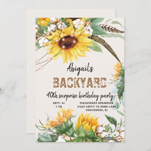 Rustic Lights Achtertuin Verrassing Verjaardagsfee Kaart (Voorkant / Achterkant)