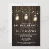 Rustic Lights Bachelorette Party Uitnodigingen (Voorkant)