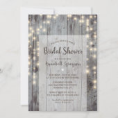 Rustic Lights Foto Vrijgezellenfeest Kaart (Voorkant)