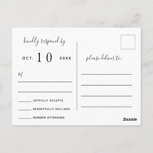 Rustic Lights Greenery Wedding RSVP Briefkaart (Achterkant)