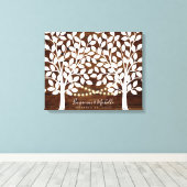 Rustic Lights Guest Book Canvas - 100 handtekening (Insitu (Houten vloer))