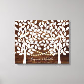 Rustic Lights Guest Book Canvas - 100 handtekening (Voorkant)