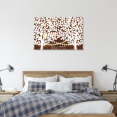 Rustic Lights Guest Book Canvas - 250 handtekening Afdruk (Insitu (Slaapkamer))