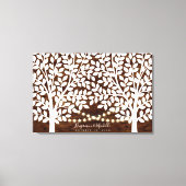 Rustic Lights Guest Book Canvas - 250 handtekening Afdruk (Voorkant)