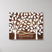 Rustic Lights Guest Book Canvas - 50 handtekeninge (Voorkant)