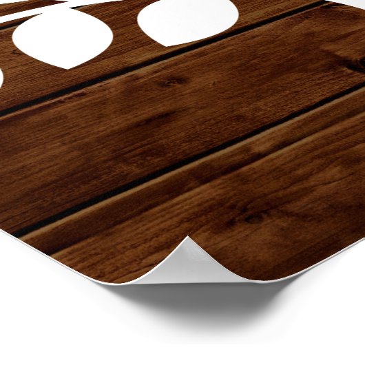 Rustic Lights Guest Book Poster - 200 handtekening (Hoek)