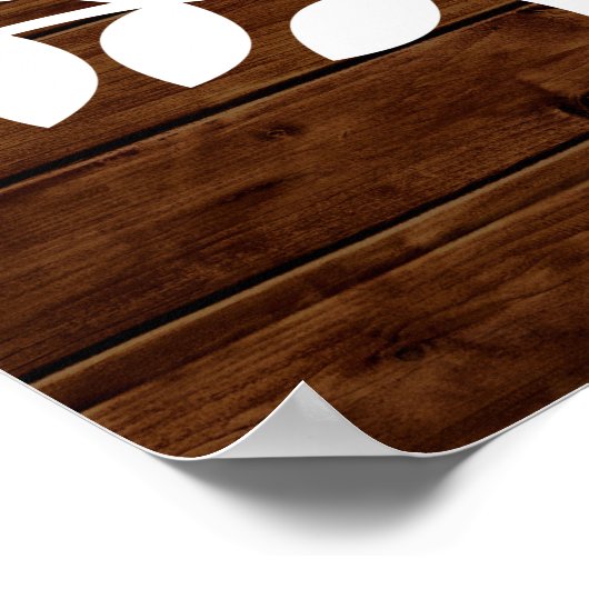 Rustic Lights Guest Book Poster - 250 handtekening (Hoek)