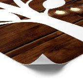 Rustic Lights Guest Book Poster - 50 handtekeninge (Hoek)