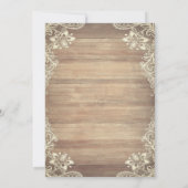 Rustic Lights,Lace,Boots Sunflowers Quinceañera Kaart (Achterkant)