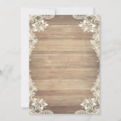 Rustic Lights Lace Cowboy Hat Boots Quinceañera  Kaart (Achterkant)