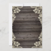 Rustic Lights,Lace Sunflowers Dark Wood Sweet 16  Kaart (Achterkant)