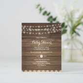 Rustic Lights Mason Jars Lace Budget Baby shower (Staand voorkant)