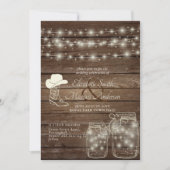 Rustic Lights Mason Jars Wood Cowboy Boot Pet Kaart (Voorkant)