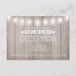 RUSTIC LIGHTS - ONTVANGSTKAART INFORMATIEKAARTJE