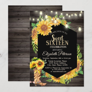 Rustic Lights, Sunflower Country Wood 16 Kaart