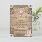 Rustic Lights,Tiara,Lace Pumpkin Flowers Sweet 16 Kaart (Staand voorkant)