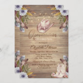 Rustic Lights,Tiara,Lace Pumpkin Flowers Sweet 16 Kaart (Voorkant / Achterkant)