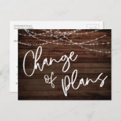 Rustic Lights Verandering van Plannen Uitgesteld T Briefkaart (Voorkant / Achterkant)