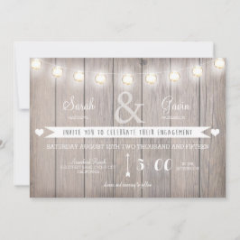 Rustic Lights Verloving Invitation Kaart
