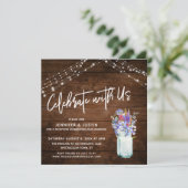 Rustic lights vieren ons met ons wilde bloemen in  kaart (Staand voorkant)