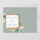 Rustic Lights Wood Zonnebloem Vrijgezellenfeest Fo Uitnodiging Briefkaart (Achterkant)