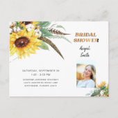 Rustic Lights Wood Zonnebloem Vrijgezellenfeest Fo Uitnodiging Briefkaart (Voorkant)