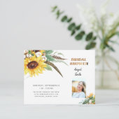 Rustic Lights Wood Zonnebloem Vrijgezellenfeest Fo Uitnodiging Briefkaart (Staand voorkant)