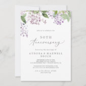 Rustic Lila 50e Trouwdag Kaart (Voorkant)