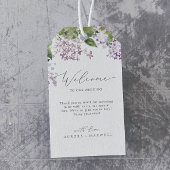 Rustic Lila bruiloft Welkom Cadeaulabel