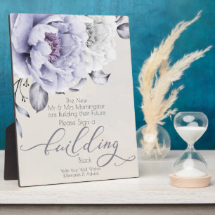 Rustic Lila en Alabaster Peony Floral Fotoplaat