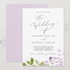 Rustic Lila het huwelijk van Kaart