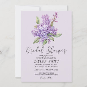 Rustic Lila   Lavendel Bruiloft Uitnodiging