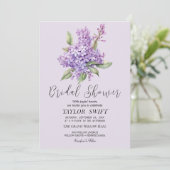 Rustic Lila | Lavendel Bruiloft Uitnodiging (Staand voorkant)