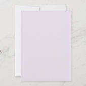 Rustic Lila | Lavendel Bruiloft Uitnodiging (Achterkant)