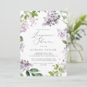 Rustic Lila Lingerie Shower Kaart (Staand voorkant)