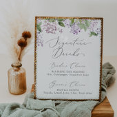 Rustic Lila Signature Drinken Sign Poster