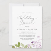 Rustic Lila Wedding Brunch Kaart (Voorkant)