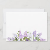 Rustic Lilac Flowers Photo First Holy Communion Kaart (Achterkant)