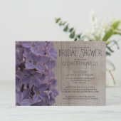 Rustic Lilacs Bridal Shower Invitations Kaart (Staand voorkant)