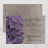Rustic Lilacs Bridal Shower Invitations Kaart (Voorkant / Achterkant)