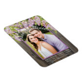Rustic Lilacs Lights & Photo Wedding Save the Date Magneet (Rechterzijde)
