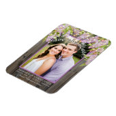 Rustic Lilacs Lights & Photo Wedding Save the Date Magneet (Linkerzijde)