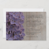 Rustic Lilacs Wedding Invitations Kaart (Voorkant)