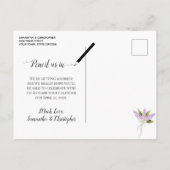 Rustic Lilacs Wedding Save the Date Calendar White Aankondigingskaart (Achterkant)
