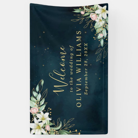 Rustic Lily Floral Dusty Eucalyptus Griekenland Spandoek (Verticaal)