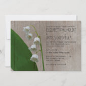 Rustic Lily van de huwelijksuitnodigingen in Valle Kaart (Voorkant)
