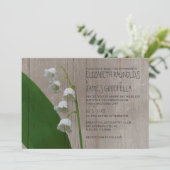 Rustic Lily van de huwelijksuitnodigingen in Valle Kaart (Staand voorkant)