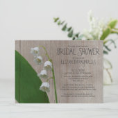 Rustic Lily van de Valley Bridal Shower Invitation Kaart (Staand voorkant)